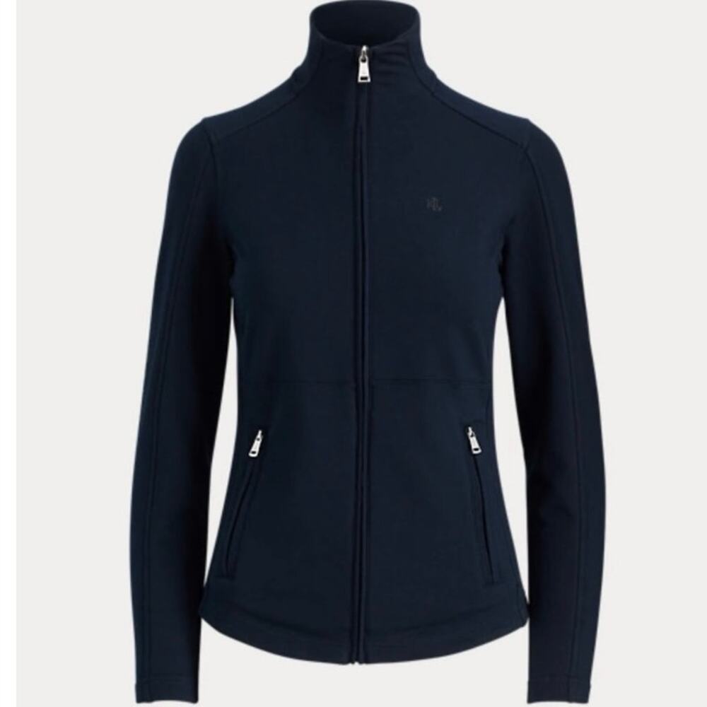 Ralph Lauren Stretch Cotton Full-Zip Jacket Sz XS NWT Navy